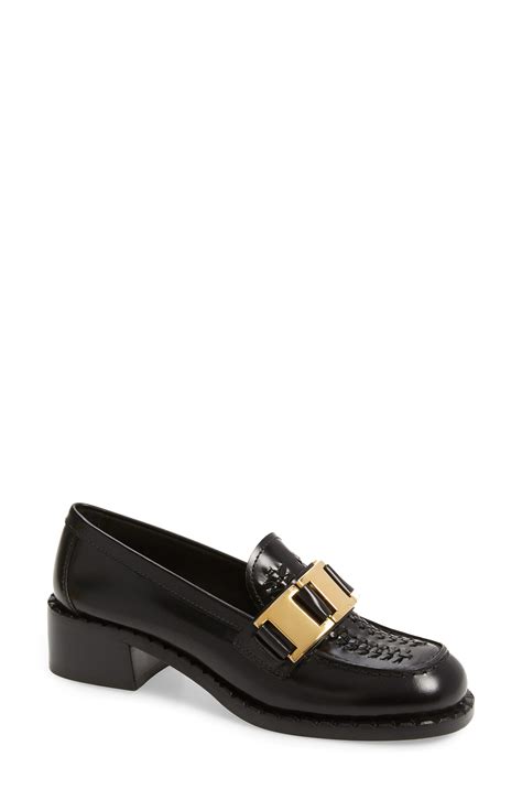 prada black chain|prada chain loafer.